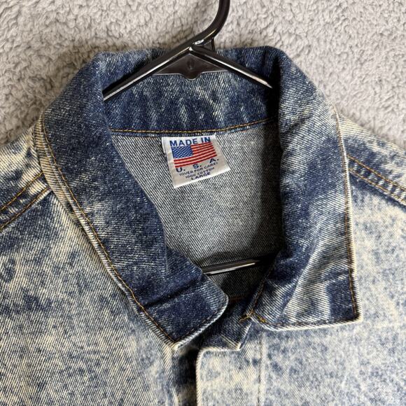 Vintage HPD Jacket Adult Large Honolulu Police Department Blue Acid Wash USA - Picture 6 of 9